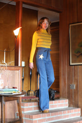 SuperStar Bells | Vintage Gold Jeans Stoned Immaculate 