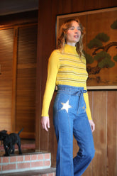 SuperStar Bells | Vintage Gold Jeans Stoned Immaculate 