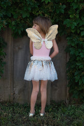 Gracious Gold Sequins Skirt, Wings, & Wand Costumes Great Pretenders USA 