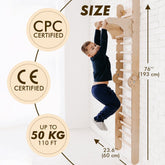 3in1 Wooden Swedish Wall / Climbing ladder for Children + Swing Set + Slide Board Swedish wall Goodevas 