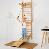 3in1 Wooden Swedish Wall / Climbing ladder for Children + Swing Set + Slide Board Swedish wall Goodevas 