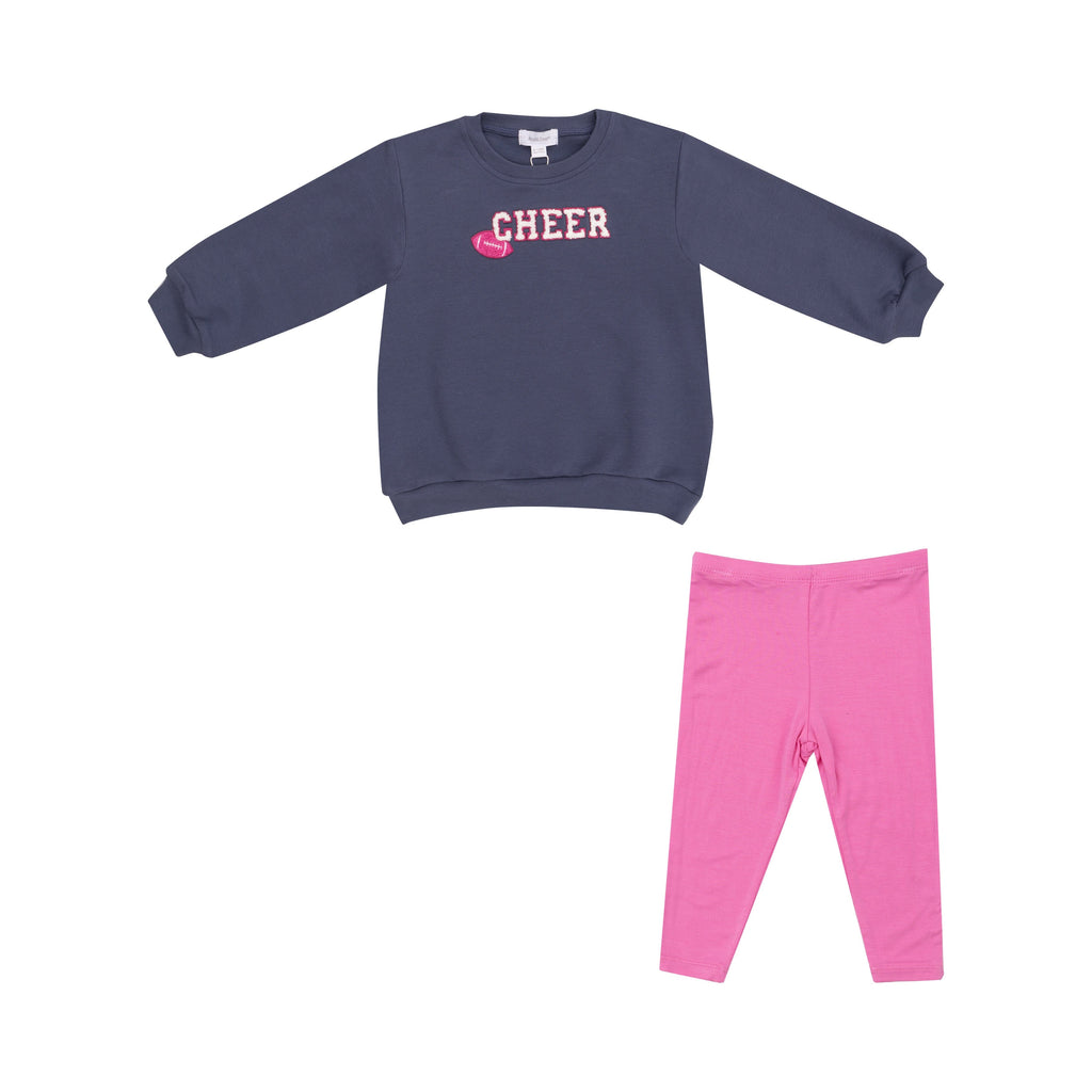 Puffy Oversized Sweatshirt & Pink Legging - Footballs French Terry 410 Angel Dear 