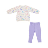 Puffy Oversized Sweatshirt And Rib Legging - Fun Unicorns 410 Angel Dear 