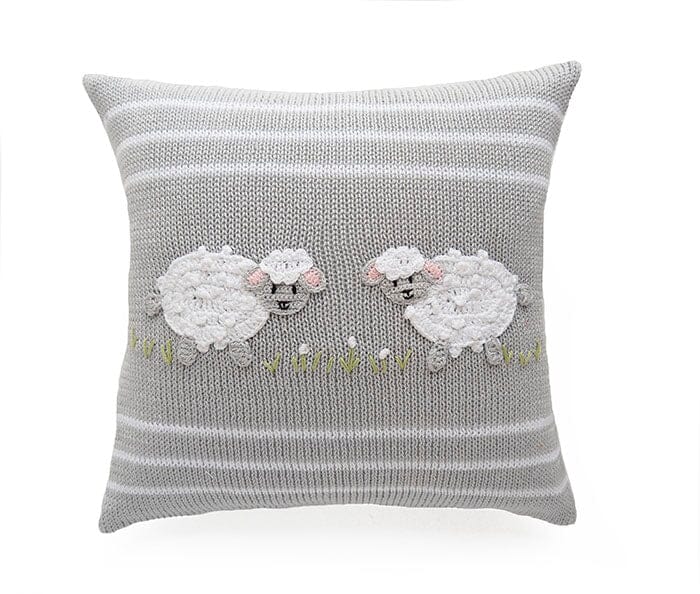 Lamb 10" Pillow | Grey Throw Pillows Melange Collection 