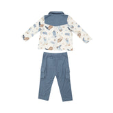 CowBoy Buttondown And Pant - CowBoy Boots Blue 465 Angel Dear 