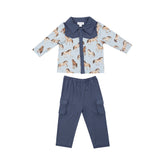 Cowboy Buttondown And Pant - Horses 465 Angel Dear 