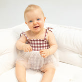 Tutu Bubble - Gingham Plum 484 Angel Dear 