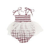 Tutu Bubble - Gingham Plum 484 Angel Dear 