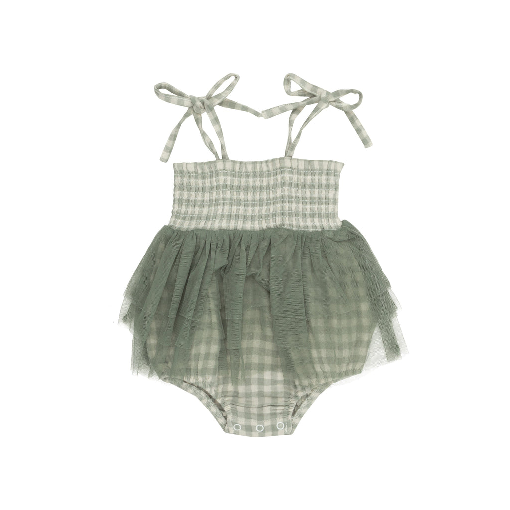 Tutu Bubble - Mini Green Gingham 484 Angel Dear 