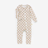 Bamboo Zip Pajamas | Checkered Daisies Onesies Consciously Baby Newborn 