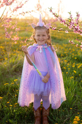 Rainbow Unicorn Cape & Headband Costumes Great Pretenders USA 