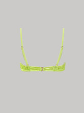 Luna Ruched Bikini Top | Chartreuse Swimwear Decolet The Label 