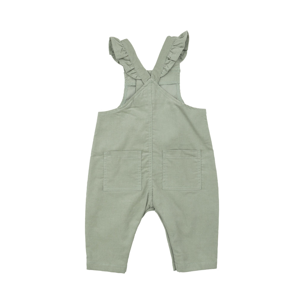 Front Snap Ruffle Overall - Corduroy Desert Sage 531 Angel Dear 