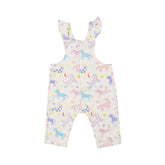 Front Placket Ruffle Overall - Fun Unicorns 531 Angel Dear 