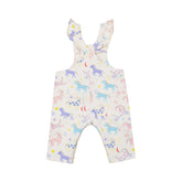 Front Placket Ruffle Overall - Fun Unicorns 531 Angel Dear 