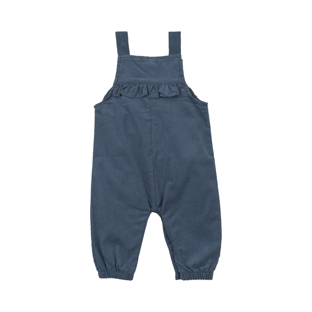 Yoke Ruffle Overall - Solid Navy 533 Angel Dear 