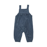 Yoke Ruffle Overall - Solid Navy 533 Angel Dear 