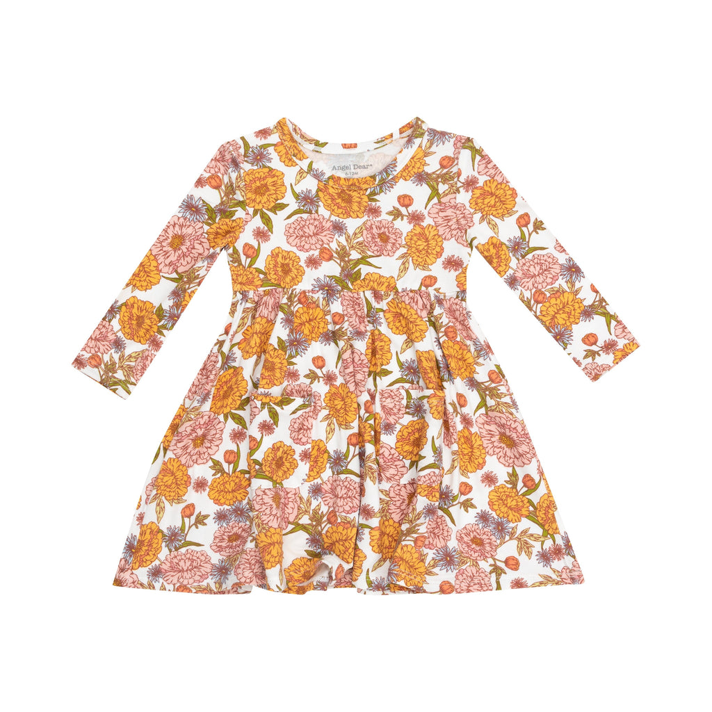 Twirly L/S Dress - Ambers Floral 544 Angel Dear 