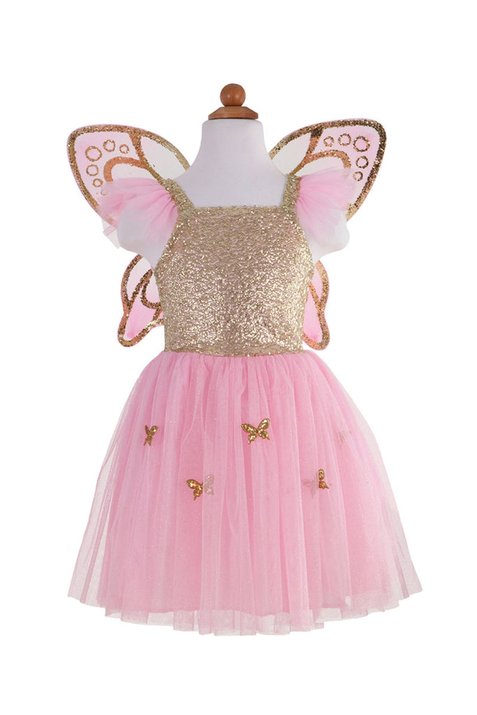 Gold Butterfly Dress with Fairy Wings Costumes Great Pretenders USA 