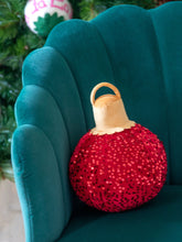 Shiraleah Merry Bauble Sequin Small Pillow | Ruby Throw Pillows Shiraleah 