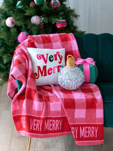 Shiraleah "Very Merry" Velvet Pillow | Ivory Throw Pillows Shiraleah 