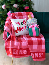 Shiraleah "Very Merry" Velvet Pillow | Ivory Throw Pillows Shiraleah 