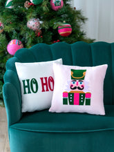 Shiraleah "Ho Ho Ho" Velvet Pillow | Ivory Throw Pillows Shiraleah 