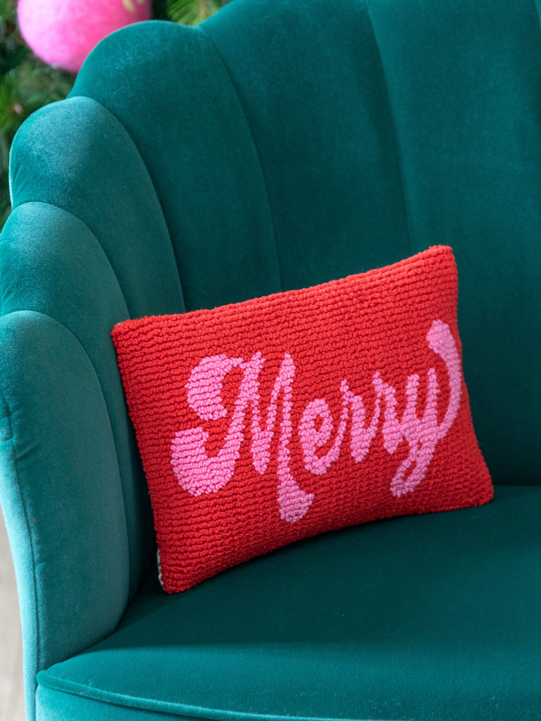 Shiraleah "Merry" Pillow | Red Throw Pillows Shiraleah 