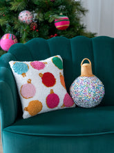 Shiraleah Merry Bauble Sequin Small Pillow | White Throw Pillows Shiraleah 