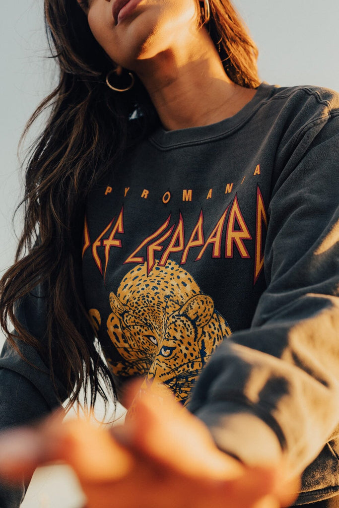 Def Leppard Upcycle Golden Sweatshirt Graphic T's People of Leisure 