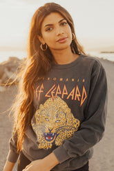 Def Leppard Upcycle Golden Sweatshirt Graphic T's People of Leisure 