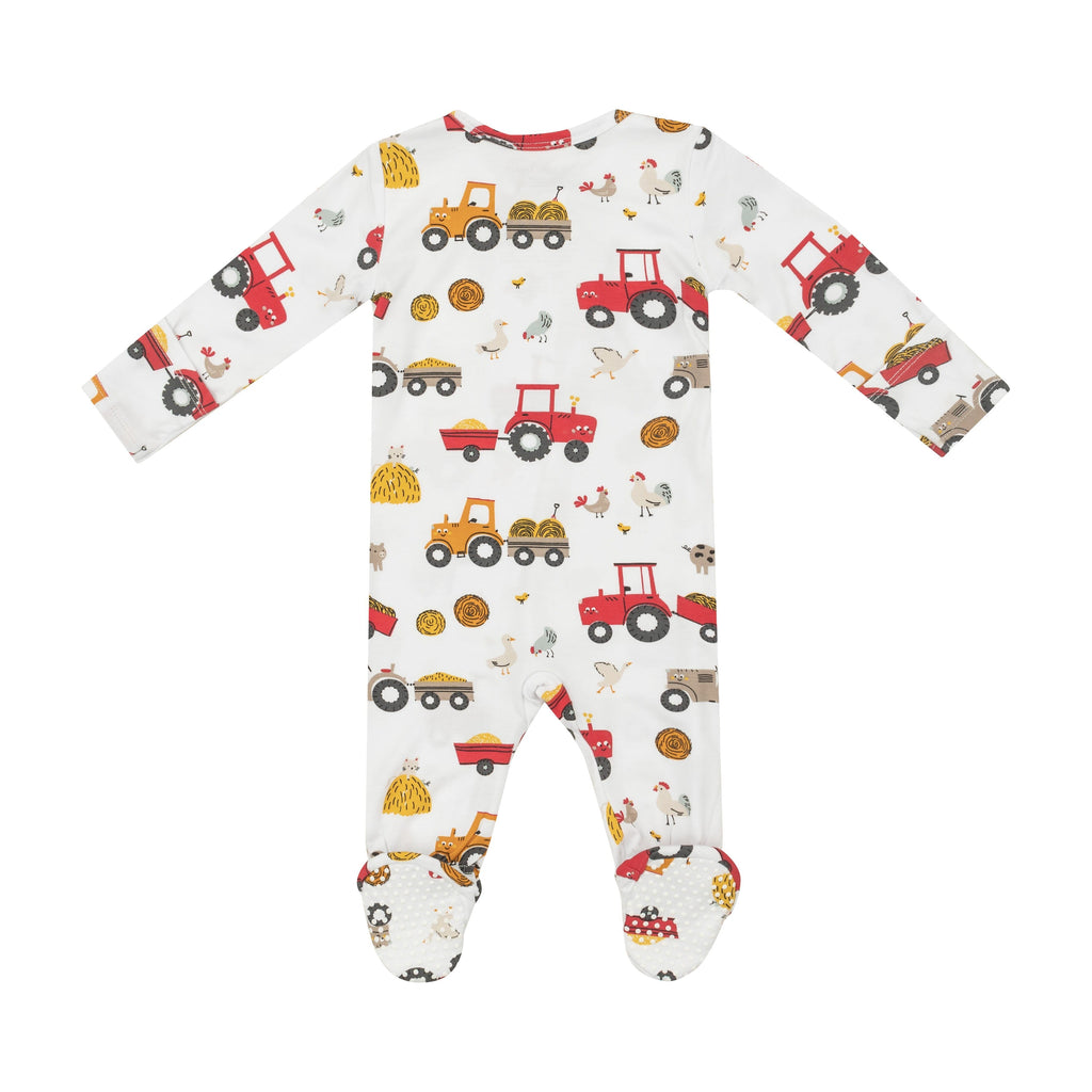 2 Way Zipper Footie | Happy Tractors Footies Angel Dear 