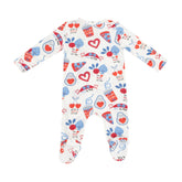 2 Way Zipper Footie | Love You Foodie Much Blue Footies Angel Dear 