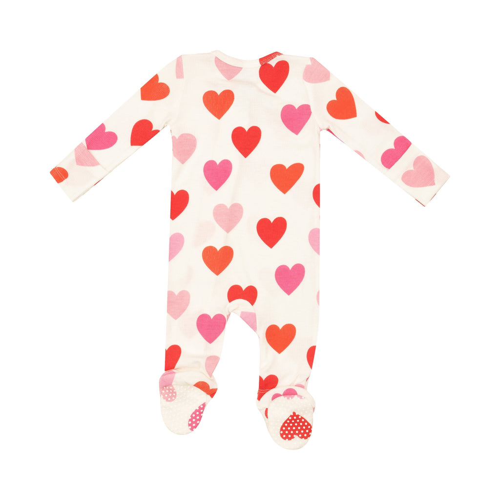 2 Way Zipper Footie - Big Hearts 651 Angel Dear 