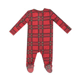 2 Way Zipper Footie - Vintage Holiday Plaid 651 Angel Dear 