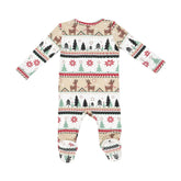 2 Way Zipper Footie - Reindeer Fair Isle 651 Angel Dear 