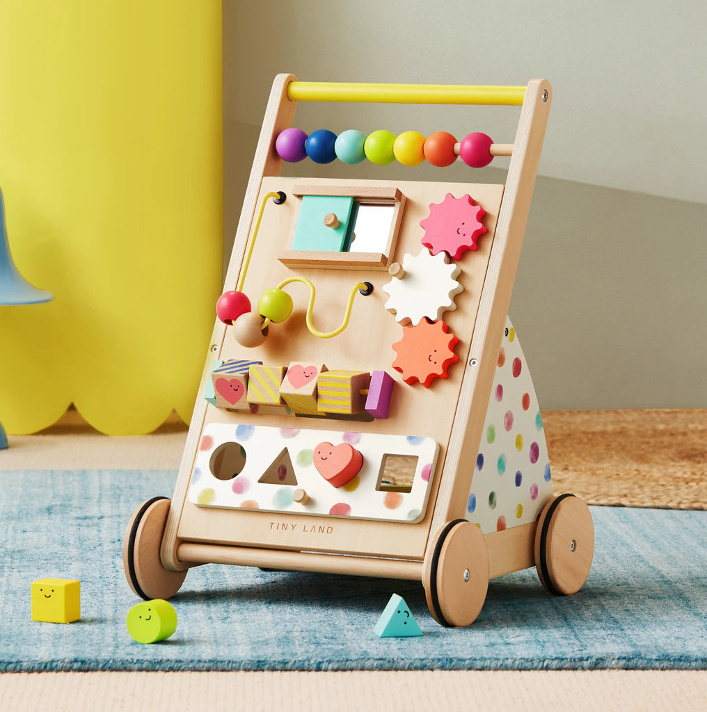 Tiny Land® Premium Natural Wooden Activity Walker baby walker Tiny Land 