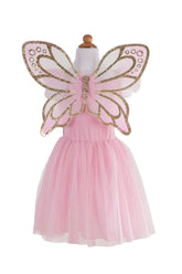 Gold Butterfly Dress with Fairy Wings Costumes Great Pretenders USA 