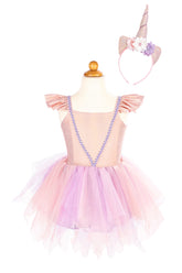 Pink Shimmer Unicorn Dress & Headband Costumes Great Pretenders USA 