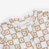 Bamboo Zip Pajamas | Checkered Daisies Onesies Consciously Baby 