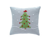 Snowy Christmas Tree 10" Pillow Throw Pillows Melange Collection 