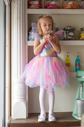 Rainbow Fairy Dress & Wings Costumes Great Pretenders USA 