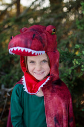 Red & Black Grandasaurus T-Rex Cape with Claws Costumes Great Pretenders USA 