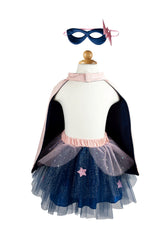 Super-duper Tutu/Cape/Mask, Pink & Navy Costumes Great Pretenders USA 