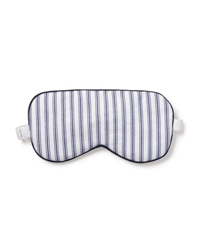 Adult's Twill Sleep Mask | Navy French Ticking