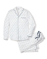 Men's Twill Pajama Set in Happy Hanukkah Men's Pajama Petite Plume 