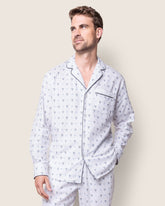 Men's Twill Pajama Set in Happy Hanukkah Men's Pajama Petite Plume 