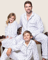 Men's Twill Pajama Set in Happy Hanukkah Men's Pajama Petite Plume 