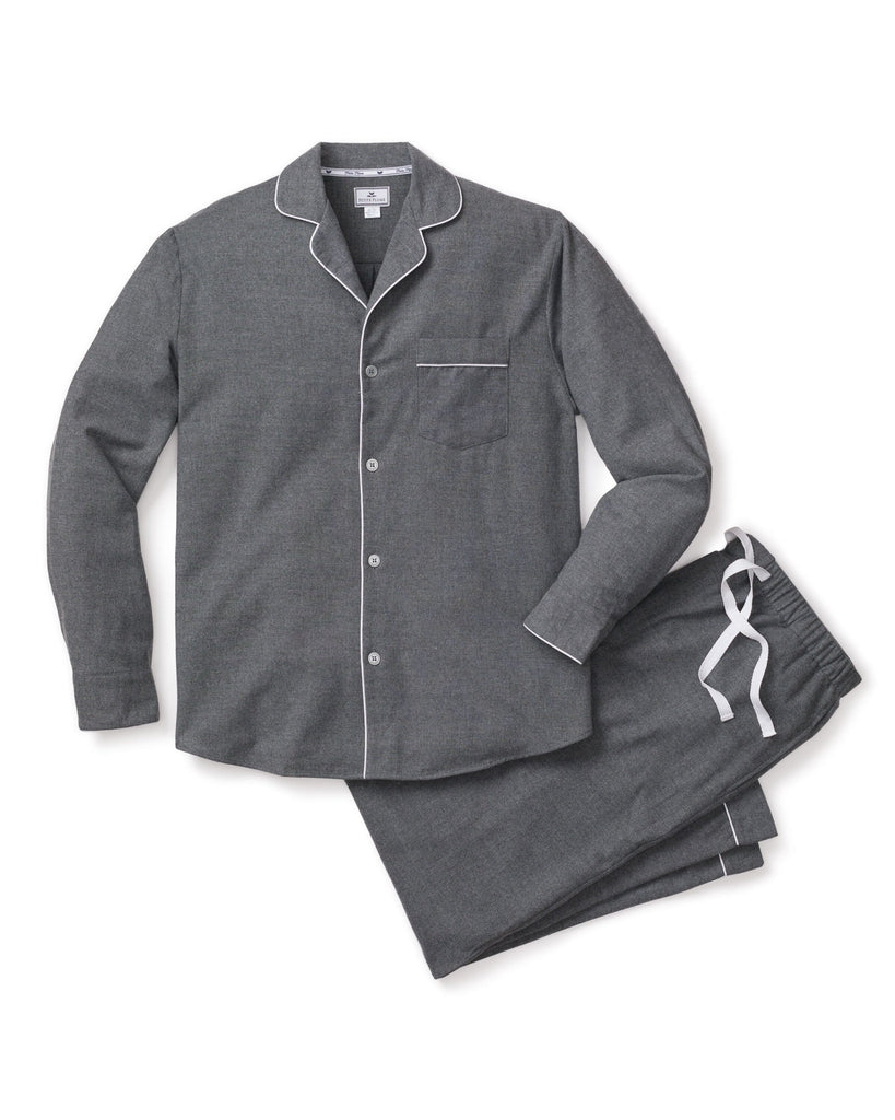 Men's Flannel Pajama Set in Grey Men's Pajama Petite Plume 