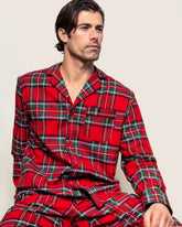 Men's Brushed Cotton Pajama Set in Imperial Tartan Adult Sleepwear Petite Plume 